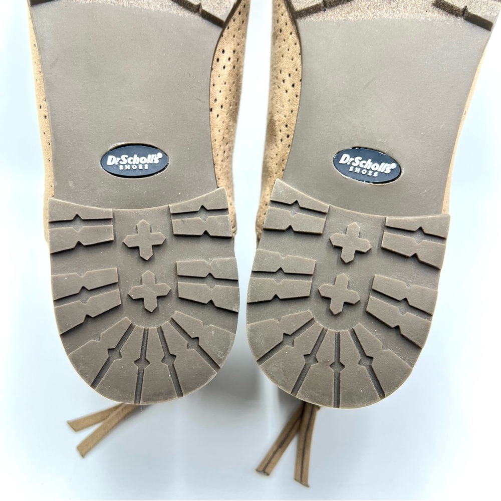 Dr Scholls Size 9.5 Microsuede‎ Brown Taupe Beige Ankle Boots Shooties Shoes - Picture 11 of 13